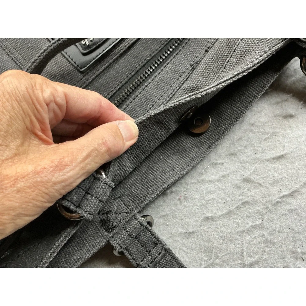 Rock Revival Y2K Canvas Messenger Bag Studded Crossbody Tote Grey OS Streetwear